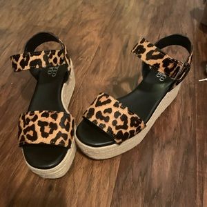Franco Sarto Ben leopard espadrilles